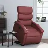 Image de Fauteuil Inclinable Rouge Bordeaux Similicuir Vidaxl