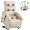 Image de Vidaxl fauteuil inclinable de massage crème similicuir