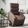 Image de Fauteuil Inclinable De Massage Marron Similicuir Vidaxl