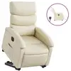 Image de Vidaxl fauteuil inclinable électrique crème similicuir