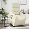 Image de Fauteuil Inclinable De Massage Électrique Crème Similicuir Vidaxl