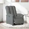 Image de Fauteuil Inclinable Électrique Gris Foncé Tissu Vidaxl