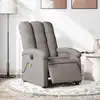 Image de Fauteuil De Massage Inclinable Électrique Taupe Tissu Vidaxl