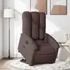 Image de Fauteuil Inclinable Marron Foncé Tissu Vidaxl