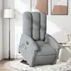 Image de Fauteuil De Massage Inclinable Gris Clair Tissu Vidaxl