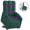 Image de Vidaxl fauteuil inclinable de massage vert foncé tissu