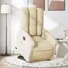Image de Fauteuil Inclinable Électrique Crème Tissu Vidaxl