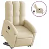 Image de Vidaxl fauteuil inclinable électrique crème tissu