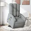 Image de Fauteuil Inclinable De Massage Électrique Gris Clair Tissu Vidaxl
