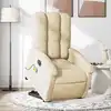 Image de Fauteuil Inclinable De Massage Électrique Crème Tissu Vidaxl