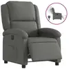 Image de Vidaxl fauteuil inclinable électrique gris foncé tissu