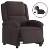 Image de Vidaxl fauteuil inclinable électrique marron foncé tissu