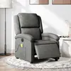 Image de Fauteuil Inclinable De Massage Électrique Gris Foncé Tissu Vidaxl
