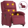 Image de Vidaxl fauteuil de massage inclinable électrique rouge bordeaux tissu