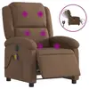 Image de Vidaxl fauteuil inclinable de massage électrique marron tissu