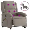 Image de Vidaxl fauteuil de massage inclinable électrique taupe tissu