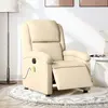 Image de Fauteuil Inclinable De Massage Électrique Crème Tissu Vidaxl