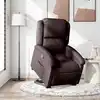 Image de Fauteuil Inclinable Marron Foncé Tissu Vidaxl