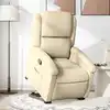 Image de Fauteuil Inclinable Crème Tissu Vidaxl