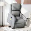 Image de Fauteuil De Massage Inclinable Gris Clair Tissu Vidaxl