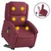 Image de Vidaxl fauteuil inclinable de massage rouge bordeaux tissu