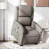 Image de Fauteuil Inclinable De Massage Taupe Tissu Vidaxl