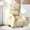 Image de Fauteuil Inclinable De Massage Crème Tissu Vidaxl