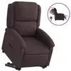 Image de Vidaxl fauteuil inclinable électrique marron foncé tissu