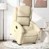 Image de Fauteuil Inclinable Électrique Crème Tissu Vidaxl