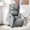 Image de Fauteuil Inclinable De Massage Électrique Gris Clair Tissu Vidaxl