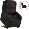 Image de Fauteuil Inclinable De Massage Électrique Noir Tissu Vidaxl