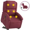 Image de Vidaxl fauteuil inclinable de massage électrique rouge bordeaux tissu