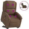 Image de Vidaxl fauteuil inclinable de massage électrique marron tissu