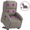 Image de Vidaxl fauteuil inclinable de massage électrique taupe tissu