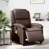 Image de Fauteuil De Massage Inclinable Électrique Marron Similicuir Vidaxl