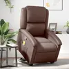 Image de Fauteuil Inclinable De Massage Marron Similicuir Vidaxl