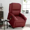 Image de Fauteuil Inclinable De Massage Rouge Bordeaux Similicuir Vidaxl