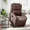 Image de Fauteuil Inclinable De Massage Électrique Marron Similicuir Vidaxl