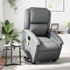 Image de Fauteuil Inclinable De Massage Électrique Gris Similicuir Vidaxl