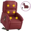 Image de Fauteuil Inclinable De Massage Électrique Rouge Bordeaux Vidaxl
