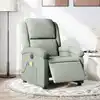 Image de Fauteuil Inclinable Électrique De Massage Gris Clair Velours Vidaxl