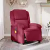 Image de Fauteuil Inclinable Massage Électrique Rouge Bordeaux Velours Vidaxl