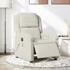 Image de Fauteuil Inclinable De Massage Électrique Crème Velours Vidaxl