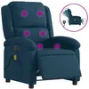 Image de Fauteuil Inclinable De Massage Électrique Bleu Velours Vidaxl
