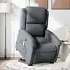 Image de Fauteuil De Massage Inclinable Gris Foncé Velours Vidaxl