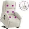 Image de Fauteuil De Massage Inclinable Crème Velours Vidaxl