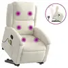 Image de Vidaxl fauteuil de massage inclinable crème velours
