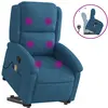 Image de Fauteuil De Massage Inclinable Bleu Velours Vidaxl