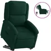 Image de Fauteuil Inclinable Électrique Vert Foncé Velours Vidaxl