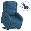 Image de Vidaxl fauteuil inclinable électrique bleu velours